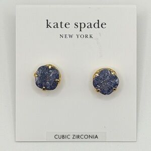 Kate Spade Pop of Joy Navy Spade Flower Style Earrings